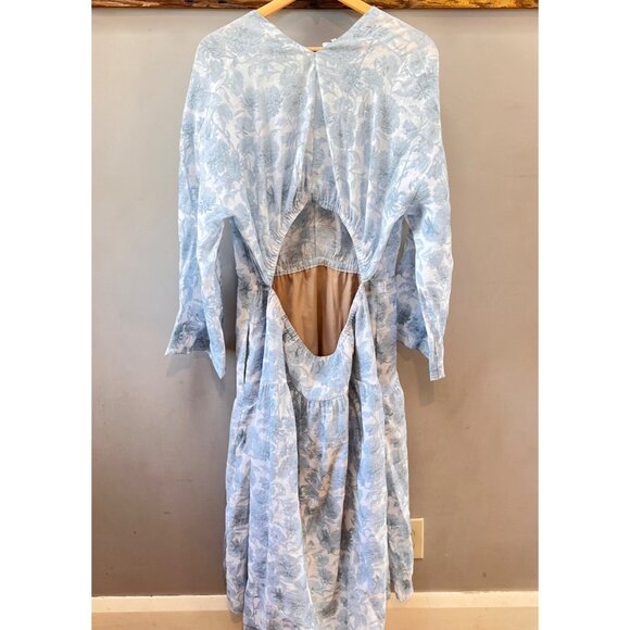 Vince Dahlia Long-Sleeve Double V-Neck Dress- Sz. XL - Picture 6 of 11